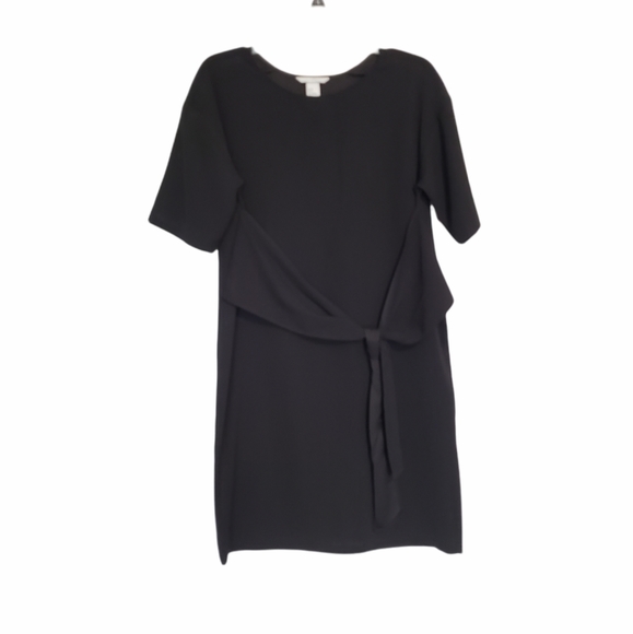 H&M Black Adjustable Sheath Dress with Waist-Tie Detail. Perfect for Work &Play! - Picture 1 of 7